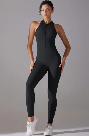 Coralie Seamless Scrunch Jumpsuit - Black